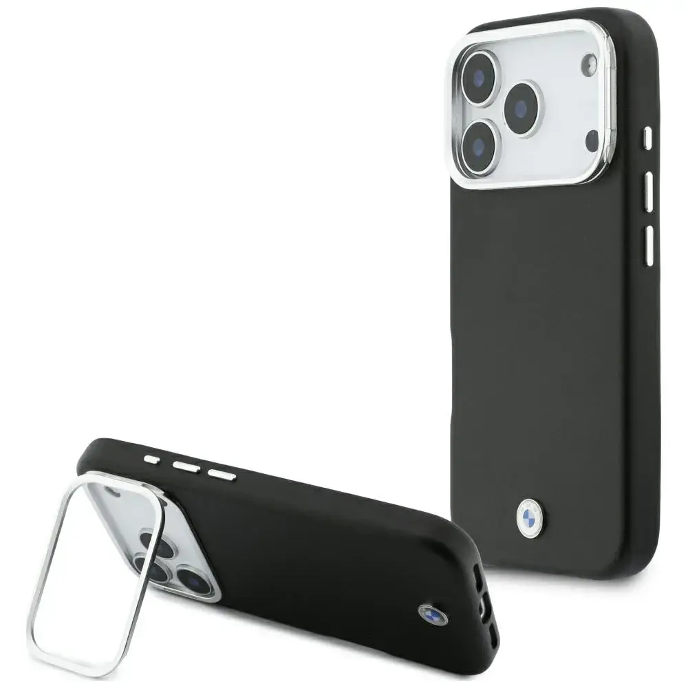BMW M Sign Metal Logo maciņš ar MagSafe atbalstu telefonam iPhone 17 Pro melns