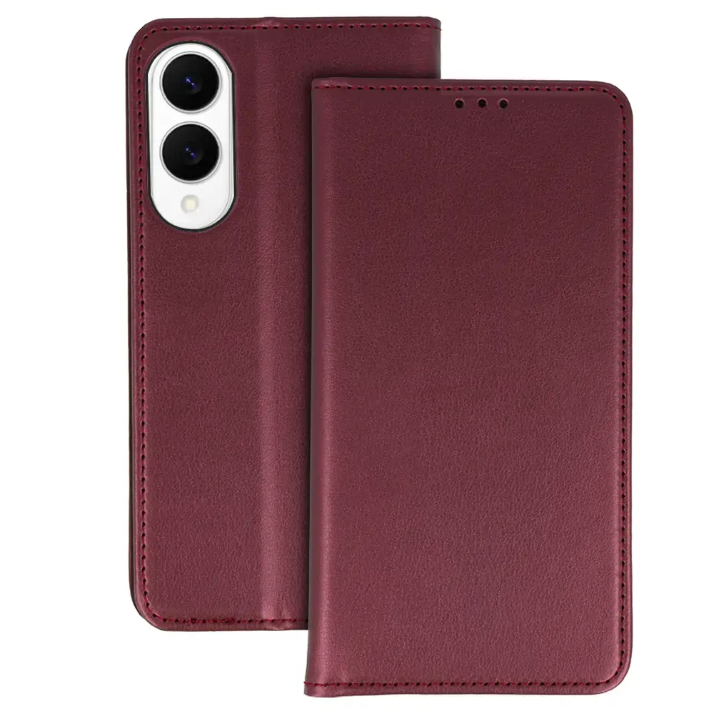 Smart Magneto Case for Samsung Galaxy S25 Edge burgundy