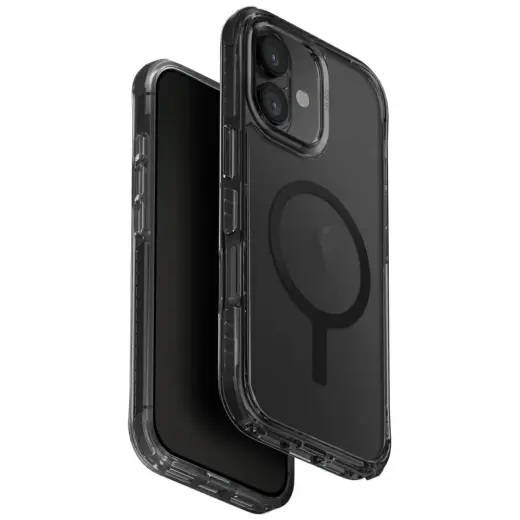 UNIQ Combat phone case with stand and MagSafe support for iPhone 17 black