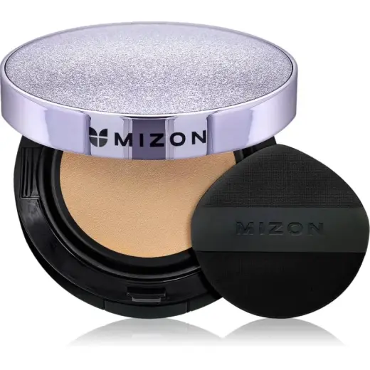 Mizon Vegan Collagen SPF38 PA++ Long-lasting Cushion Foundation with High UV Protection Color #23 Natural Sand Beige 2x15 G