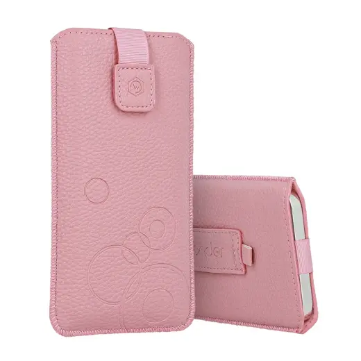 WONDER Deko Pouch Case (Size L) for Iphone 13 Mini/12 Mini/SE 2020/2022/7/8 pink