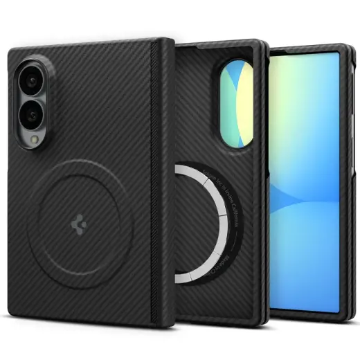 Spigen AirSkin Aramid чехол с поддержкой MagSafe для телефона Samsung Galaxy Z Fold 8 (F971) чёрный