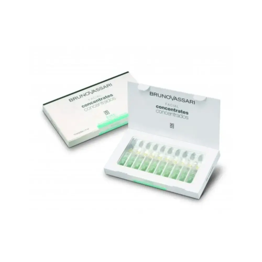 Set, Bruno Vassari, Pure Solutions, Niacinamide, Purifying, Ampoules Treatment Serum, For Oiliness, For Face, For Women, 10 pcs, 2 ml