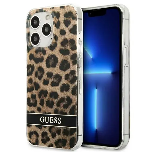 Guess GUHCP13XHSLEOW iPhone 13 Pro Max 6,7"brązowy|brown hardcase Leopard