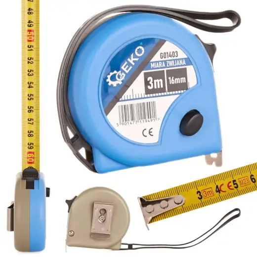 GEKO Measuring Tape 3m x 16mm x 0.115mm