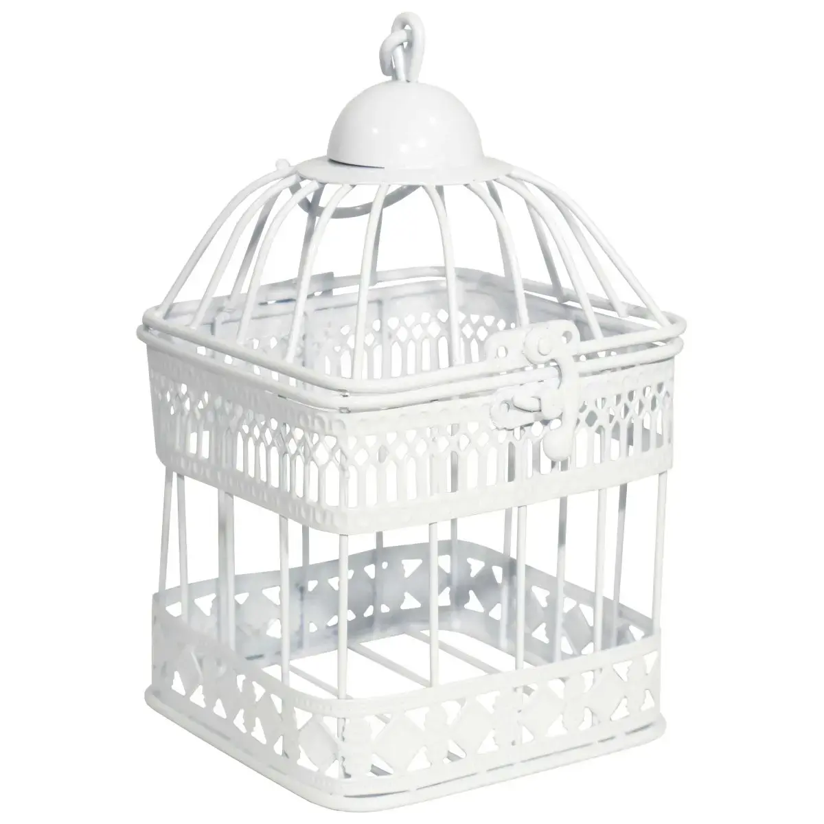 BESK Decorative birdcage 11x11x19cm, antique white
