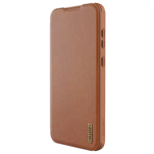 Nillkin Qin Book PRO чехол для телефона Samsung Galaxy A56 5G коричневый