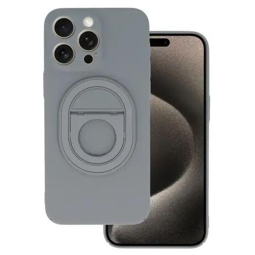 Tel Protect Magnetic Elipse maciņš telefonam iPhone 15 Pro Max pelēks