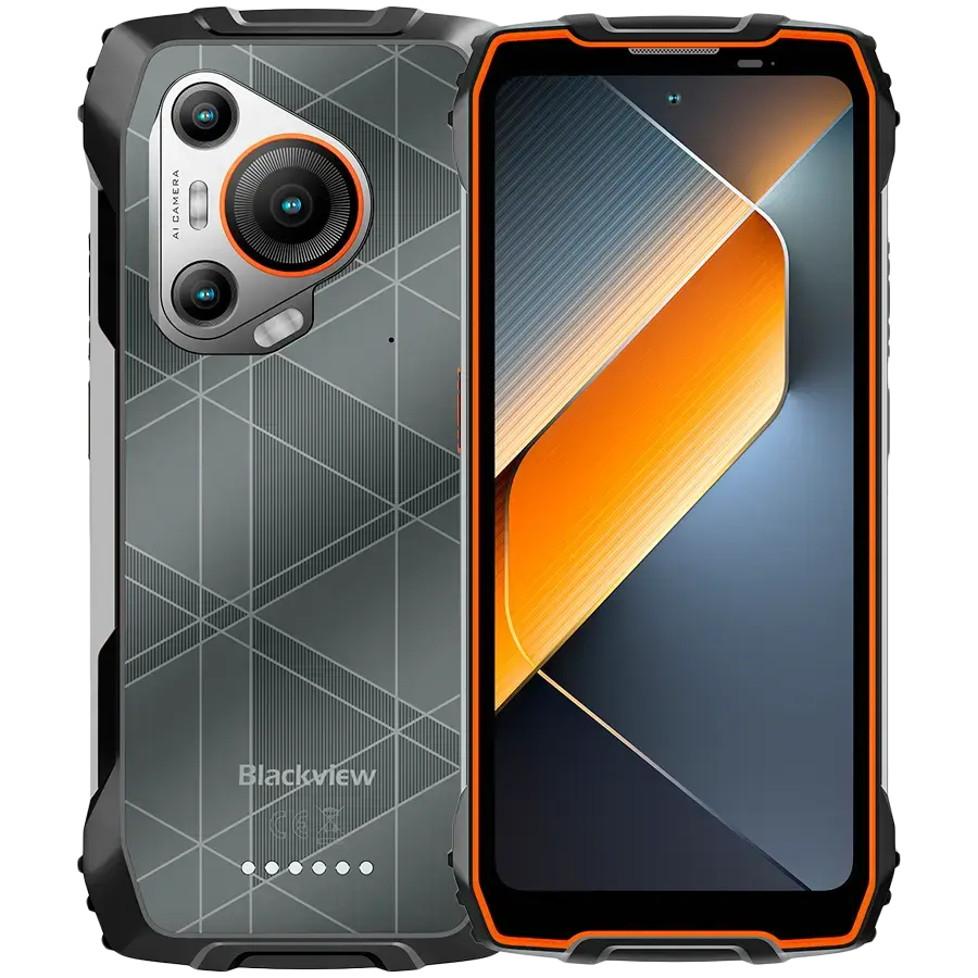 Blackview Rugged BL7000 Dual 5G 6.78" FHD+IPS 1080x2460 8Gb+256Gb MT6835V Octa-core 2.4GHz Camera Front 32MP Rear 50+20MP Night Vision NFC Glove Mode AI 7500mAh NO Carger Android 15 Orange
