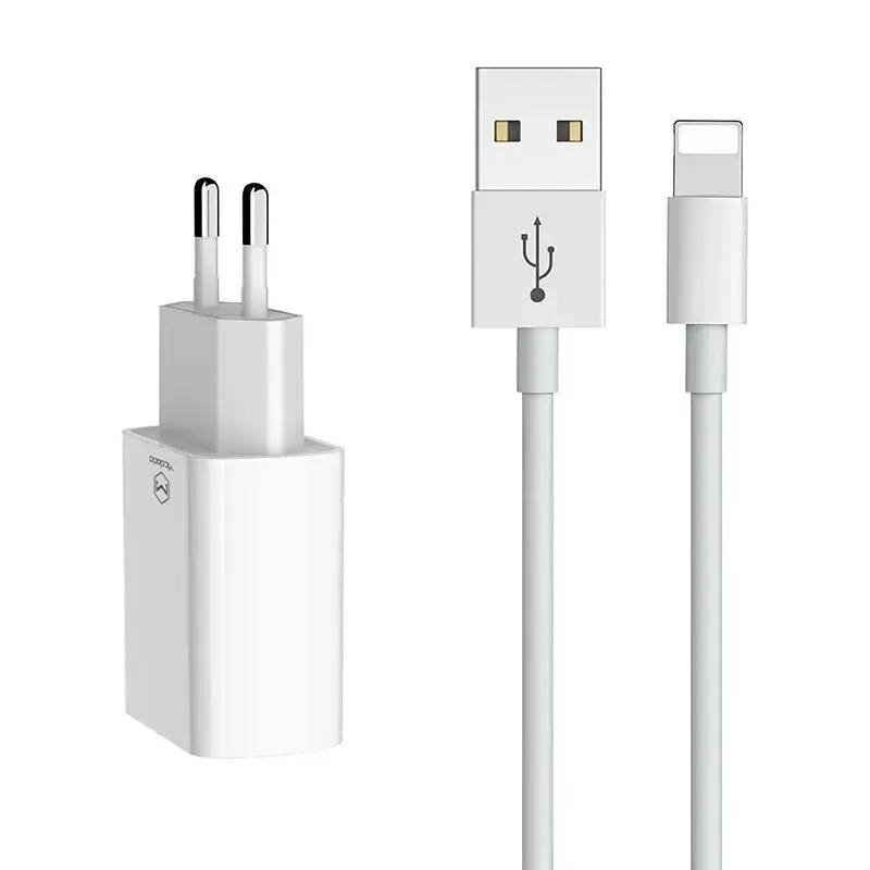 Mcdodo CH-6720 travel charger | USB-A, Lightning | with Lightning cable included | white