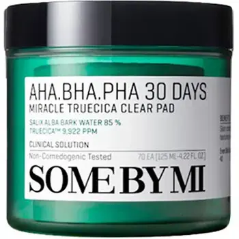SOME BY MI AHA BHA PHA 30 Days Miracle Truecica Clear Pad ( 70 pcs ) - Gentle cotton pads for skin cleansing