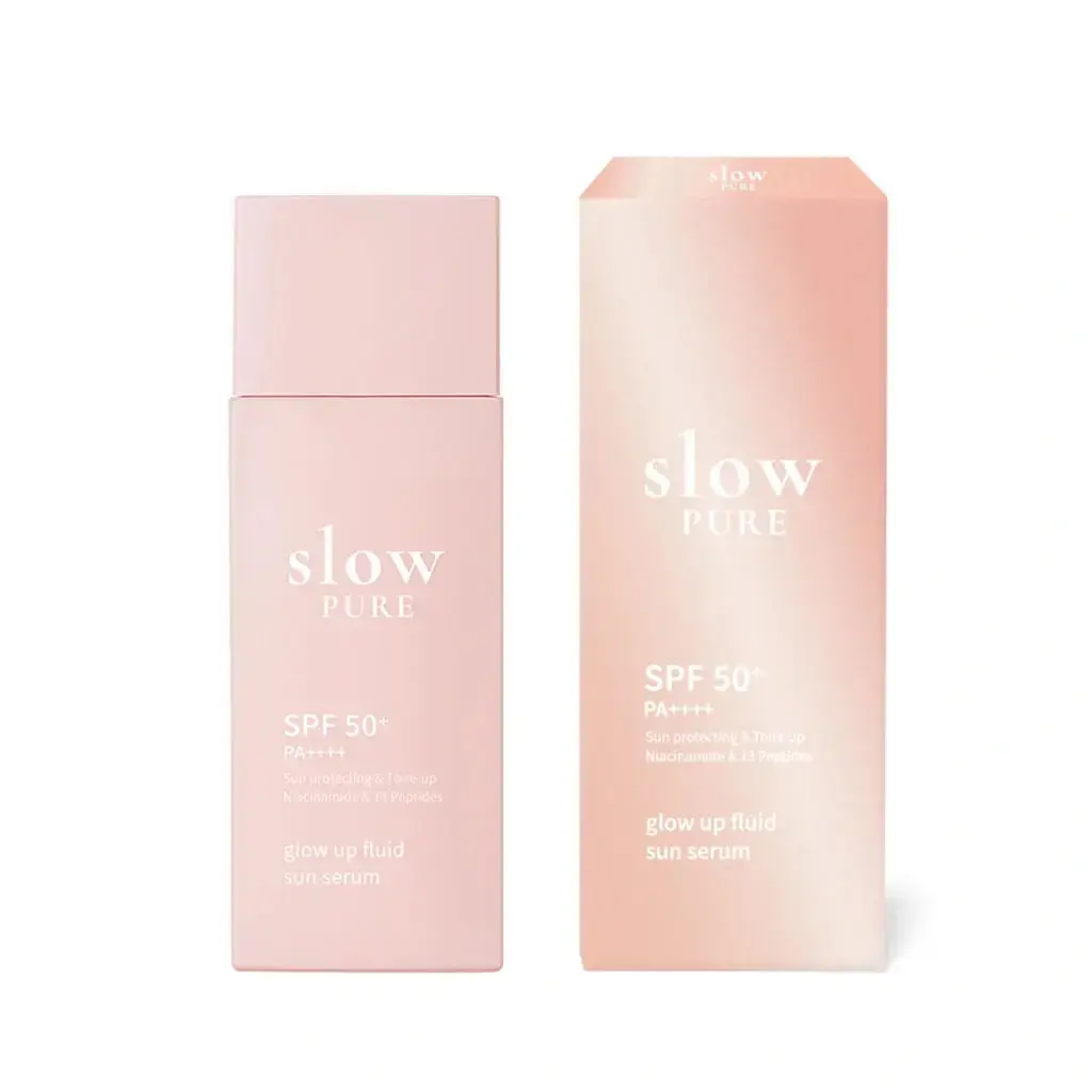 Slowpure, Glow Up Fluid Sun, Glowing, Day, Serum, For Face, SPF 50, 50 ml
