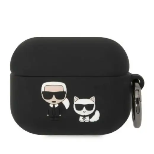 Karl Lagerfeld and Choupette Silicone Case for Airpods Pro Black