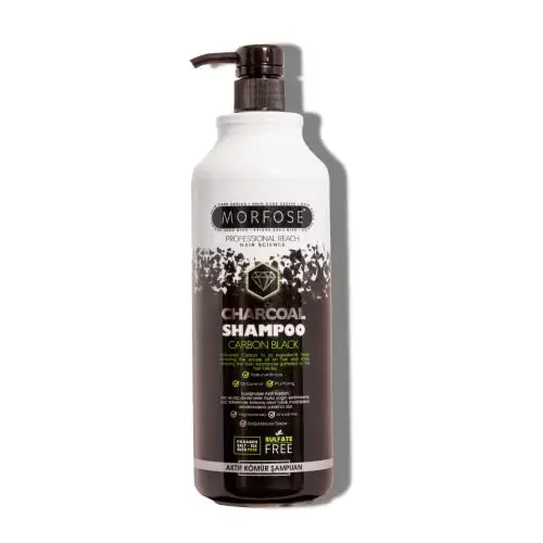 Morfose Charcoal Shampoo Carbon Black - SLS-free Shampoo with Activated Carbon, 1000ml