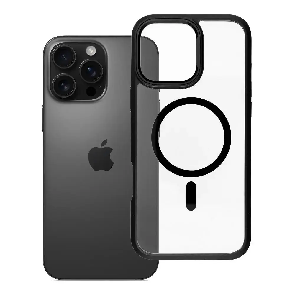ROAR Mag Bumper maciņš ar MagSafe atbalstu telefonam iPhone 16 Pro Max melns