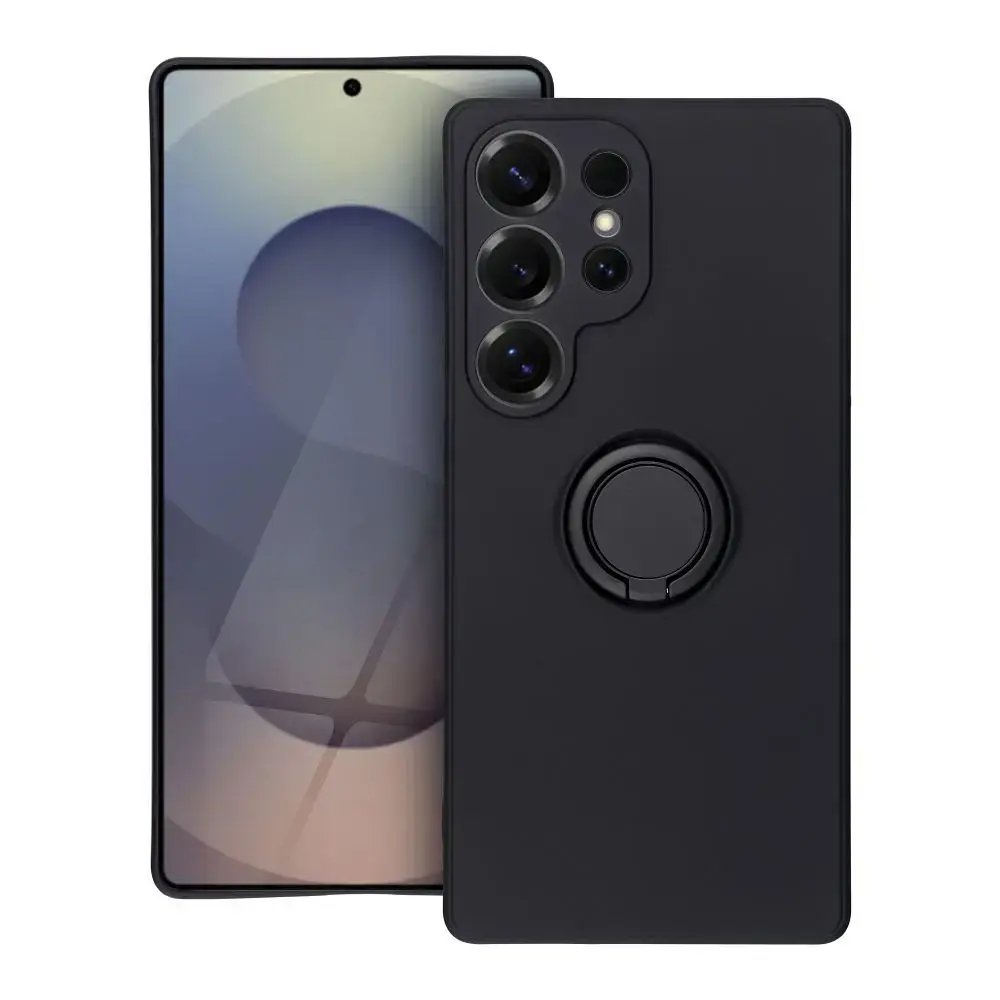 Silicone maciņš ar statīvu telefonam Samsung Galaxy S25 Ultra (S938) melns