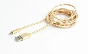 Gembird duomenų perdavimo ir įkrovimo laidas | USB-A į Micro USB | 1.8m | auksinis