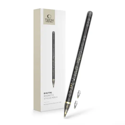 TECH-PROTECT DIGITAL MAGNETIC STYLUS PEN "4" IPAD CLEAR|BLACK