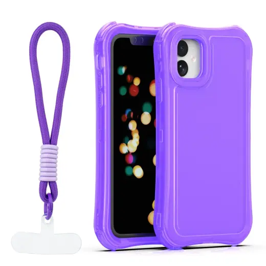 Safepop phone case with strap for iPhone 11 purple