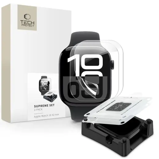 TECH-PROTECT HYDROGEL FILM SUPREME SET 2-PACK APPLE WATCH 10 (42 MM) CLEAR