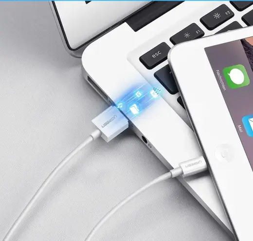 Ugreen 20728 datu pārraides un uzlādes vads | MFI | USB-A uz Lightning | 12W | 1m | balts