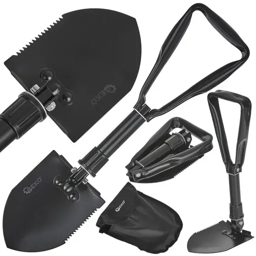 2-in-1 Taktikaline Kokkupandav Labidas BLACK SURVIVAL SERIES