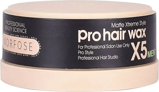 Morfose Pro Hair Wax X5 - Matte, Strong Hair Styling Wax, 150 Ml