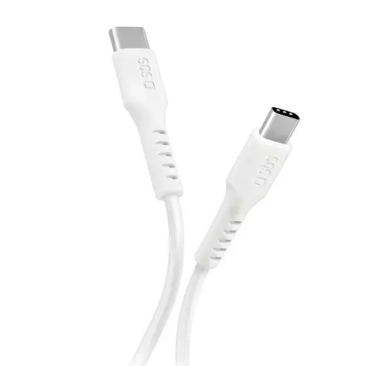 data transfer and charging cable | USB-C to USB-C | 1m | white