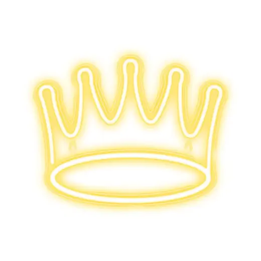 ż_Neon PLEXI LED CROWN warm white NNE12 Neolia