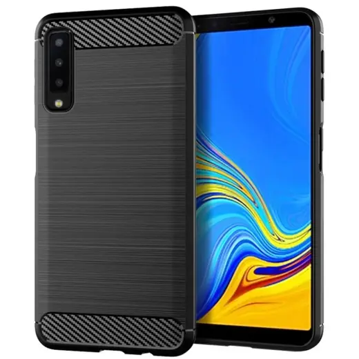 Carbon maciņš telefonam Samsung Galaxy A7 (2018) melns