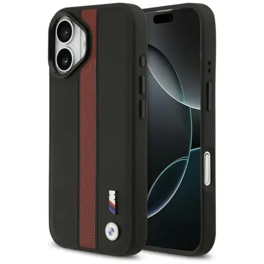 BMW M Perforated Stripe Logo MagSafe Case for iPhone 17 Red