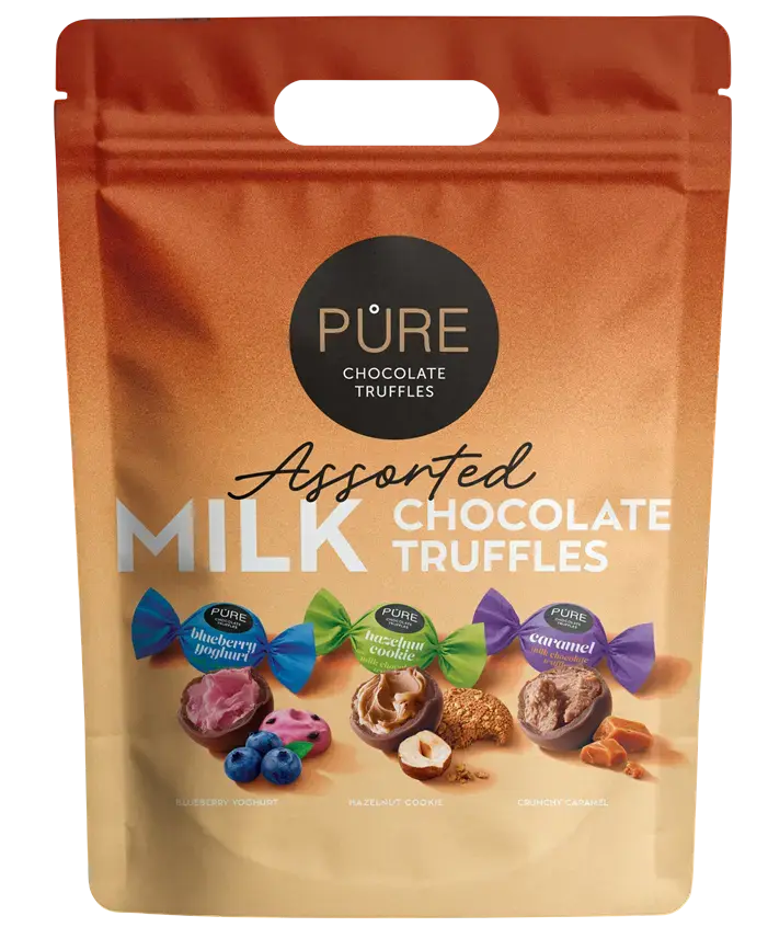 Pure Chocolate Milk chocolate truffles with assorted fillings "Asorti" 500g PURE Doypack