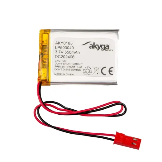 Lithium Polymer Battery Akyga AKY0185 LP503040 Li-Po 3.7V | 550mAh PCM JST 2.54 2Pin Connector 150mm