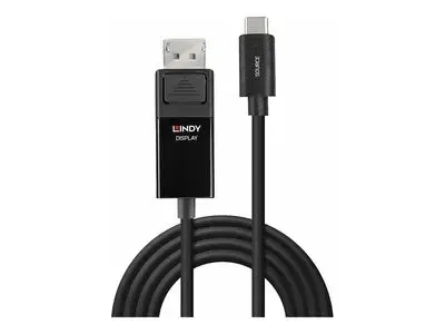 Lindy - video adapter cable - 24 pin USB-C to DisplayPort - 3 m