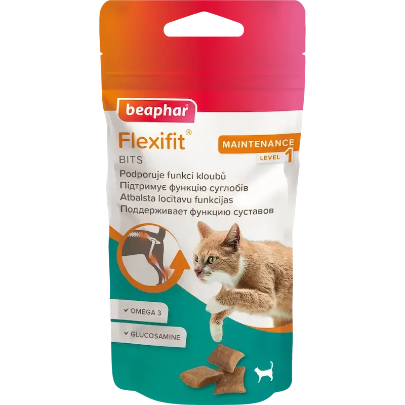 Vitamīnizēta papildbarība - Beaphar FLEXIFIT BITS CATS 35g