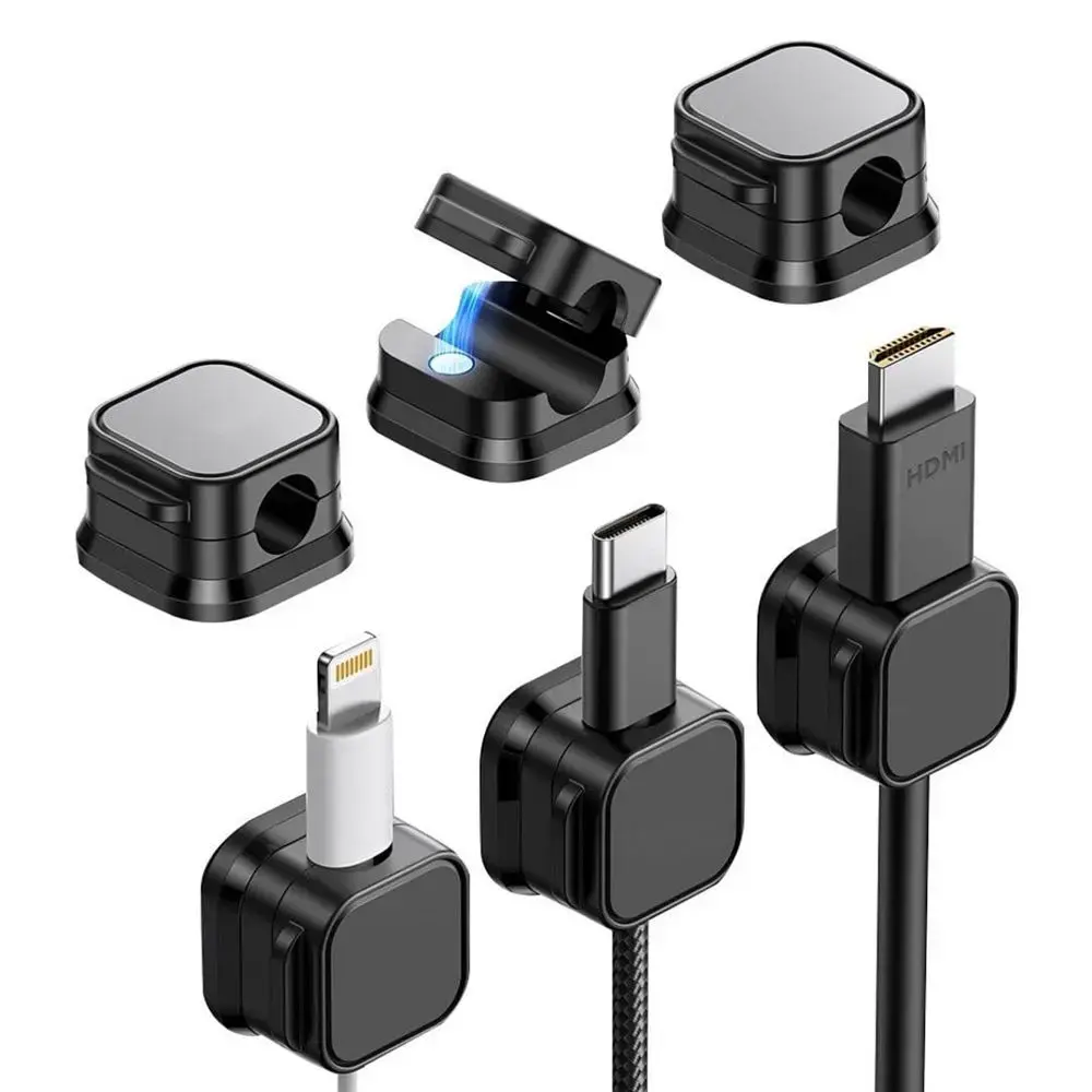 Blue Star PJ-OCZ7 magnetic cable organizer - black (3 pcs.)