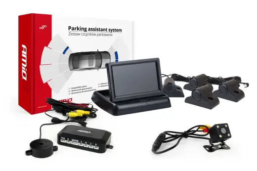 Parking assistant system TFT02 4,3" with HD-315-LED 4 sensors black Truck