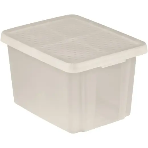 Kaste ar vāku Essentials 26L 34x44x27cm caurspīdīga