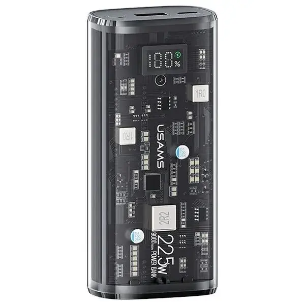 USAMS 10KCD18901(US-CD189) ārējais akumulators (powerbank) | 9000 mAh | 20W | USB-C, USB-A | melns