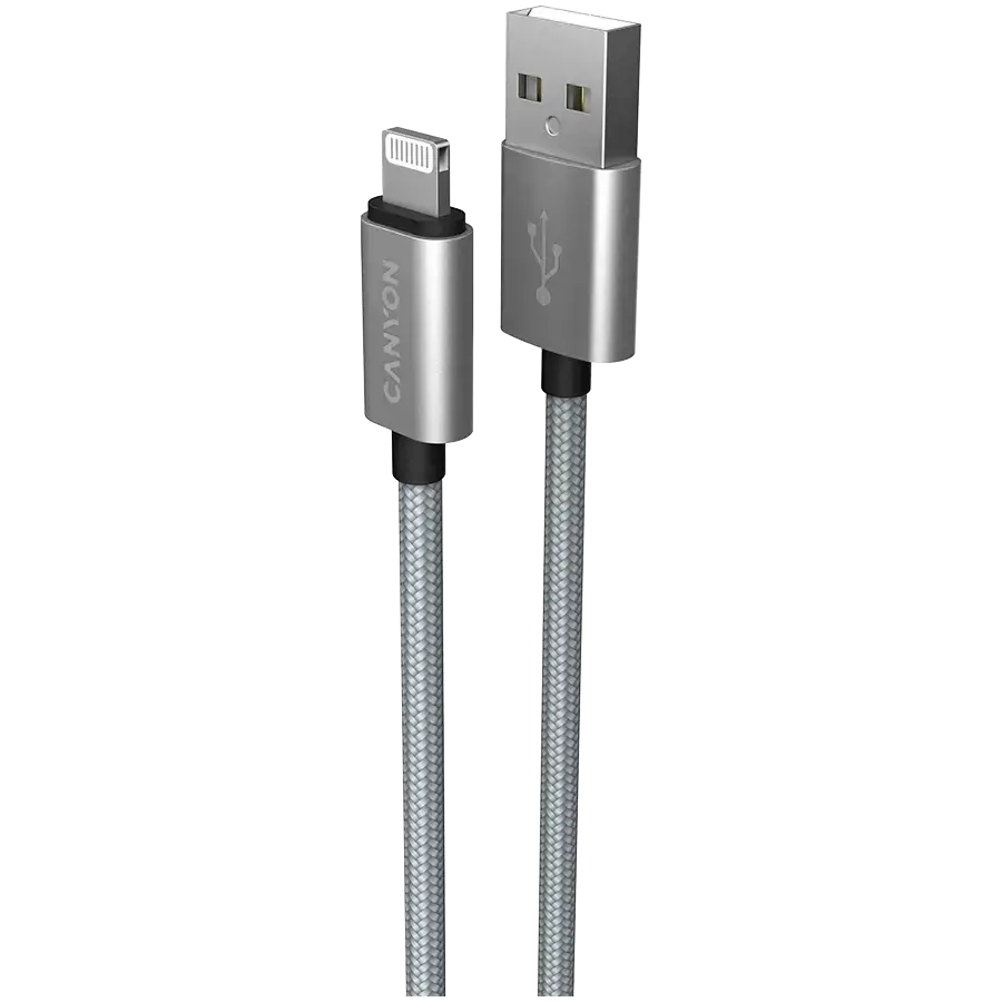 CANYON cable MFI-3 Lightning 12W 1m Grey