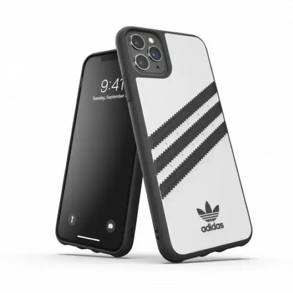 Adidas Moulded Case PU for iPhone 11 Pro Max - White and Black