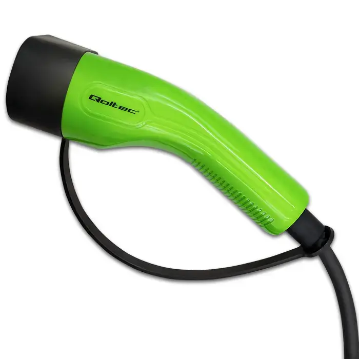 Qoltec Mobile EV charger with adjustable 2in1 Type2 | 7kW | 230V | CEE 32A | Wi-fi | LCD | Portable | Wallbox | 5m