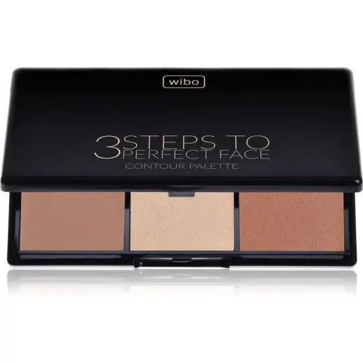Wibo, 3 Steps to Perfect Dark, Matte, Contouring Palette, Dark, 3 Shades, 10 g