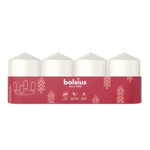 Sveces cilindrs 4 gab. Ø60x40mm baltas