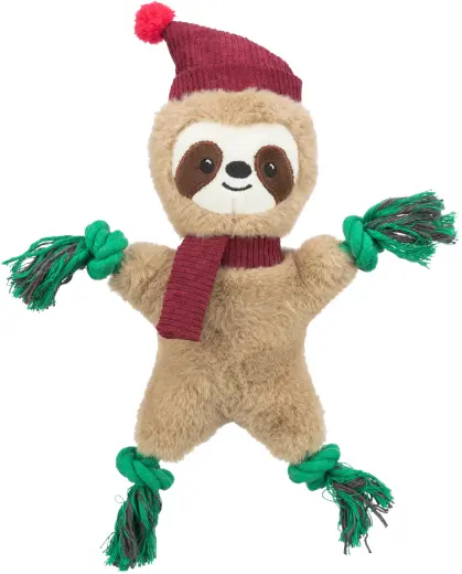 Christmas toy - Trixie Xmas sloth, plush|rope, 30 cm