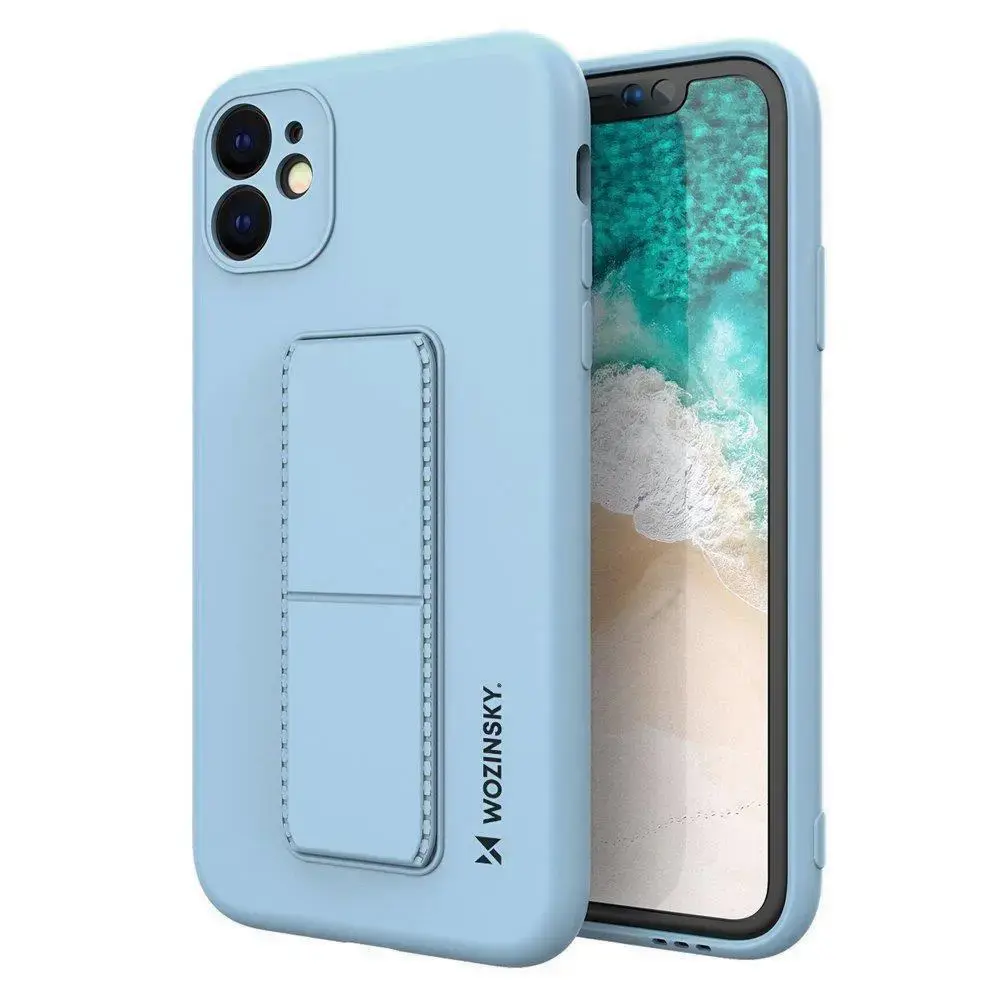 Wozinsky Kickstand phone case with stand for iPhone 12 Pro Max blue