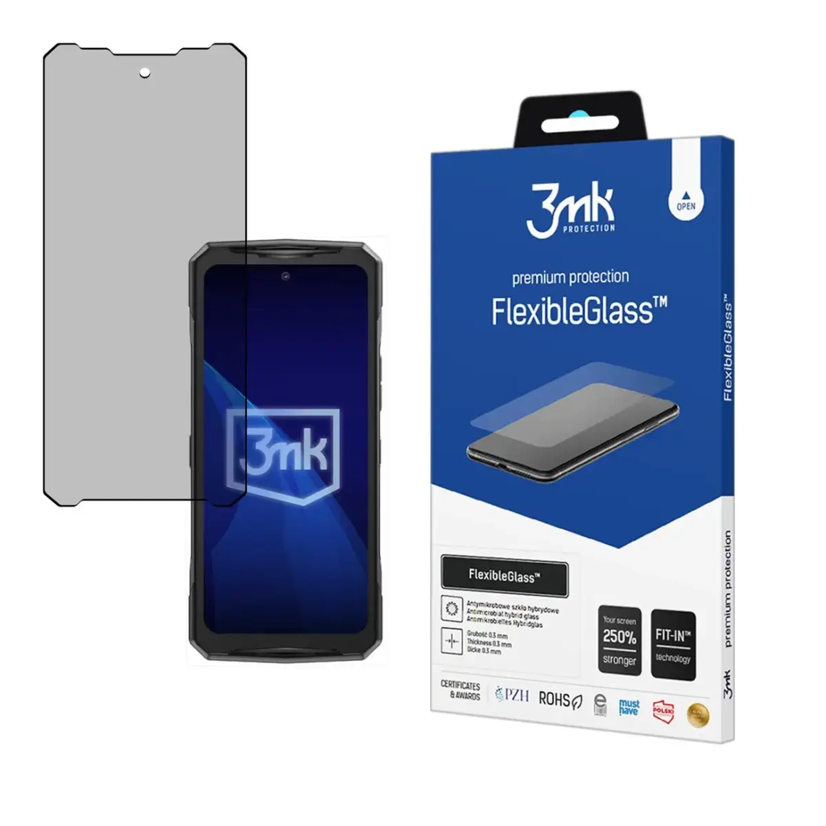 Hibrīdstikls 3mk FlexibleGlassâ¢ priekš Doogee V40 Pro