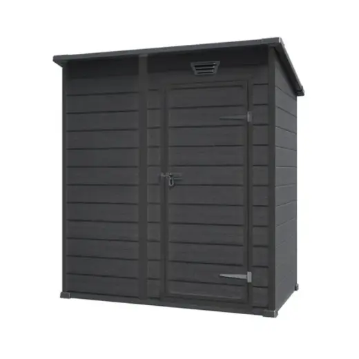 Sodo namelis „Essential Shed“ 6x4 tamsiai pilkas/juodas