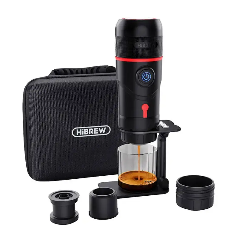 HiBREW H4-premium 3-in-1 portable coffee maker with adapter and case