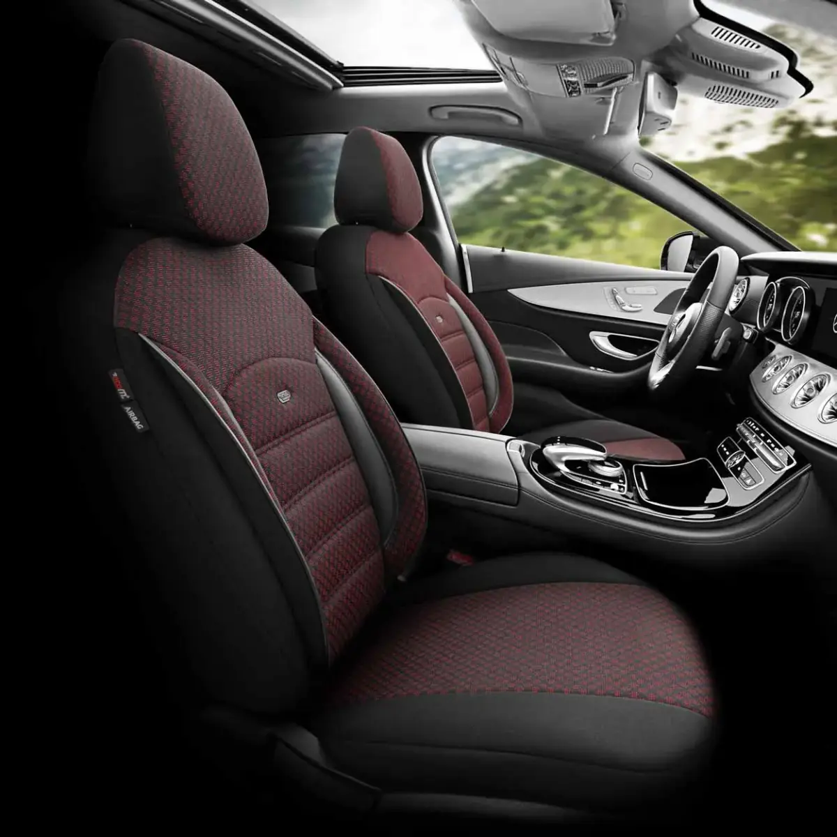 Car seat covers set OTOM SPORT PLUS 103 BURGUNDY NZ